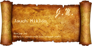 Jauch Miklós névjegykártya