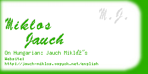 miklos jauch business card